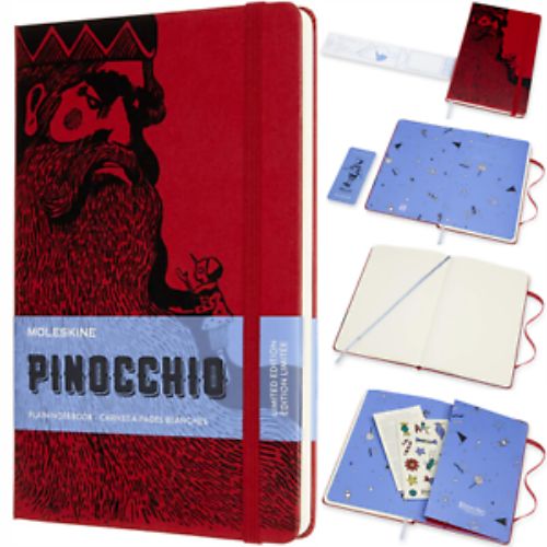 Moleskine - Limited Edition Notebook Pinocchio Large Plain Mangiafuoco