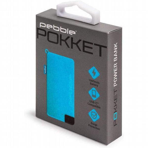 Veho�Pebble Pokket 1000Mah Micro-Sized Keyring Power Bank - Blue