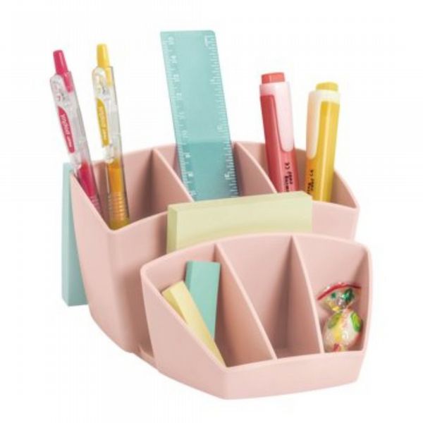 CEP Mineral Desk Tidy with 8 Sections Pink 105802681